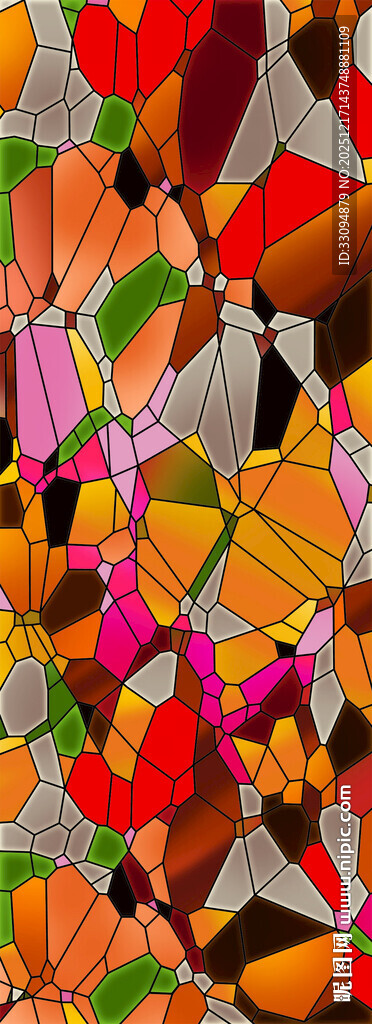 几何抽象图案艺术玻璃打印图