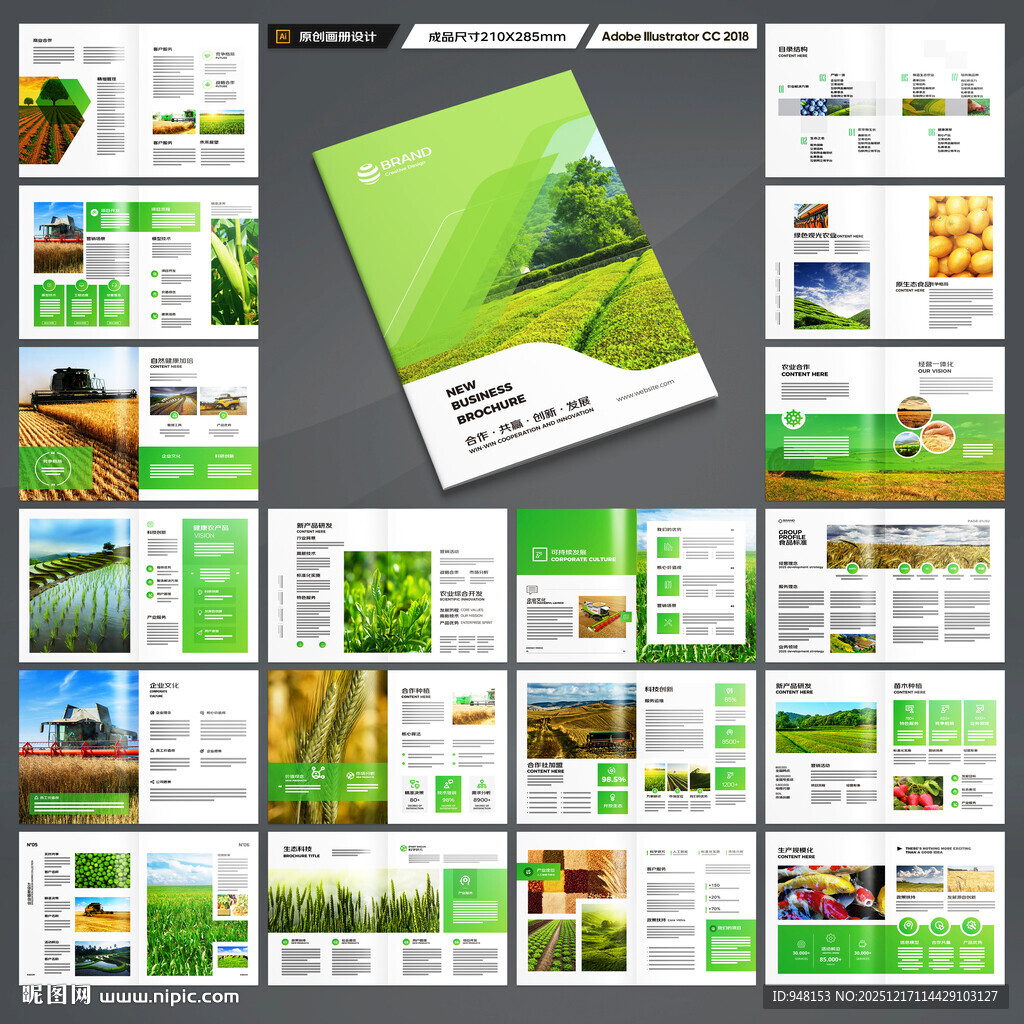农业画册模板