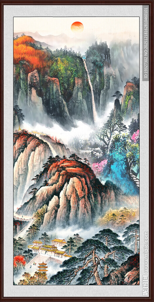 五岳独尊泰山壁画 