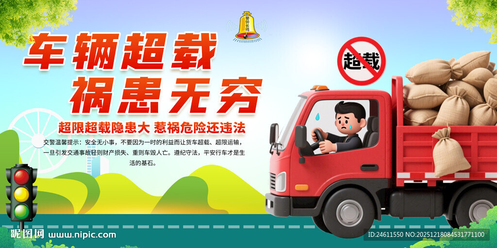 货车超载展板
