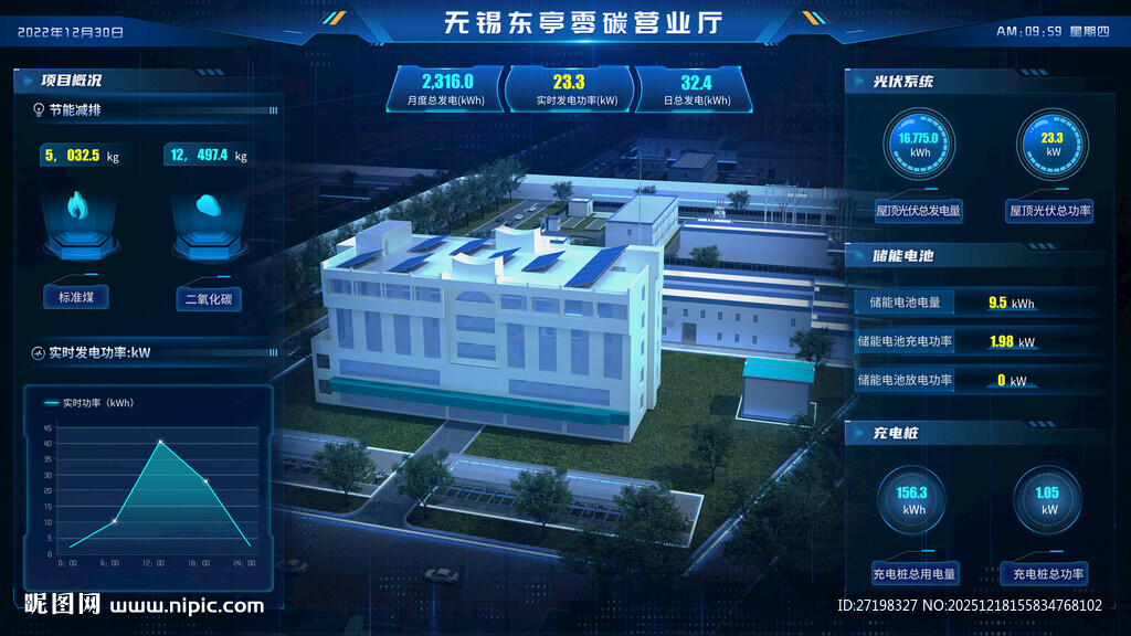 科技感数据可视化操作界面图片