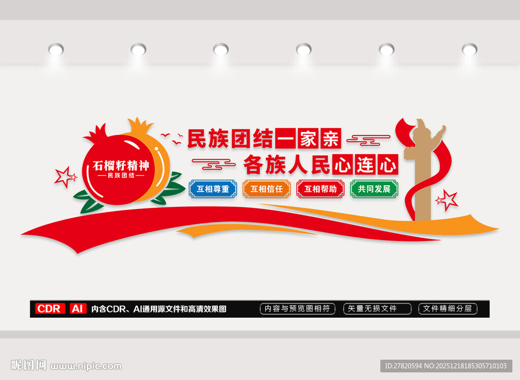 石榴籽精神文化墙