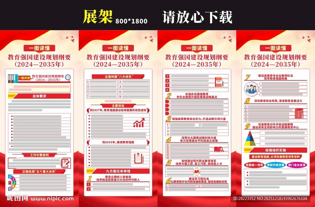 教育强国建设规划纲要展架