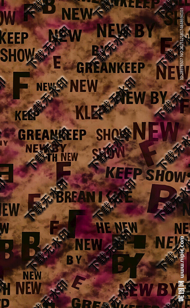 复古文字背景图案