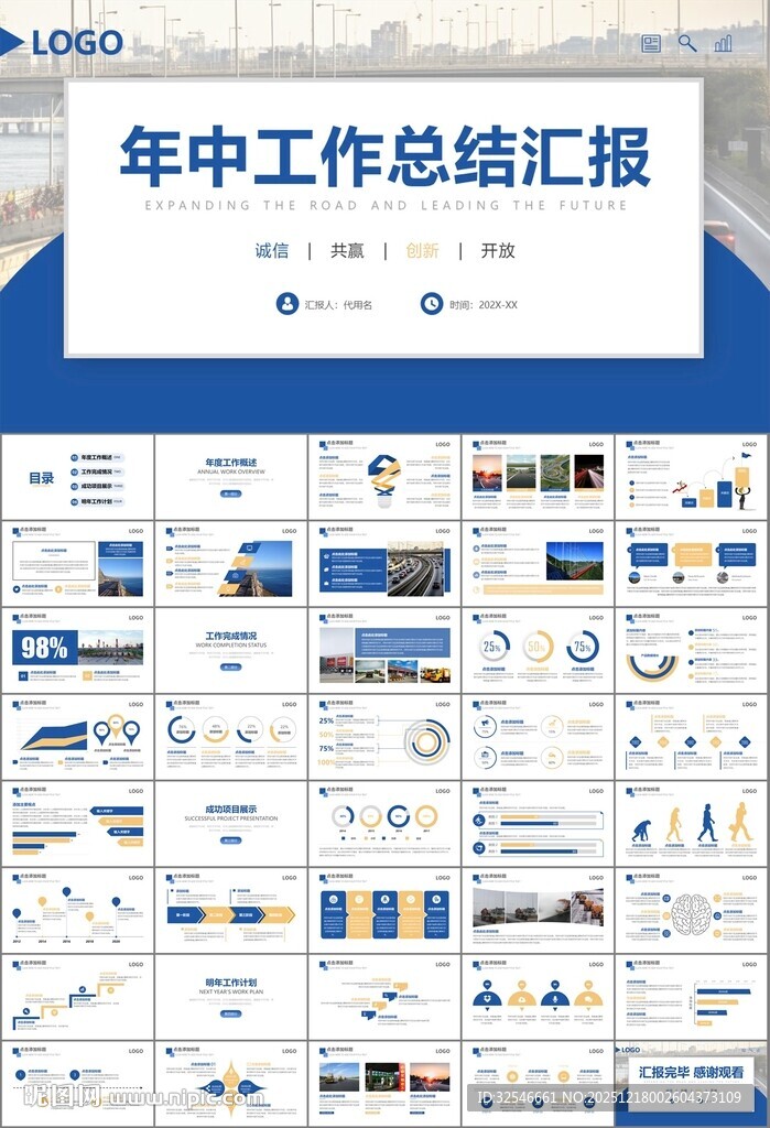 高速公路总结计划述职报告ppt