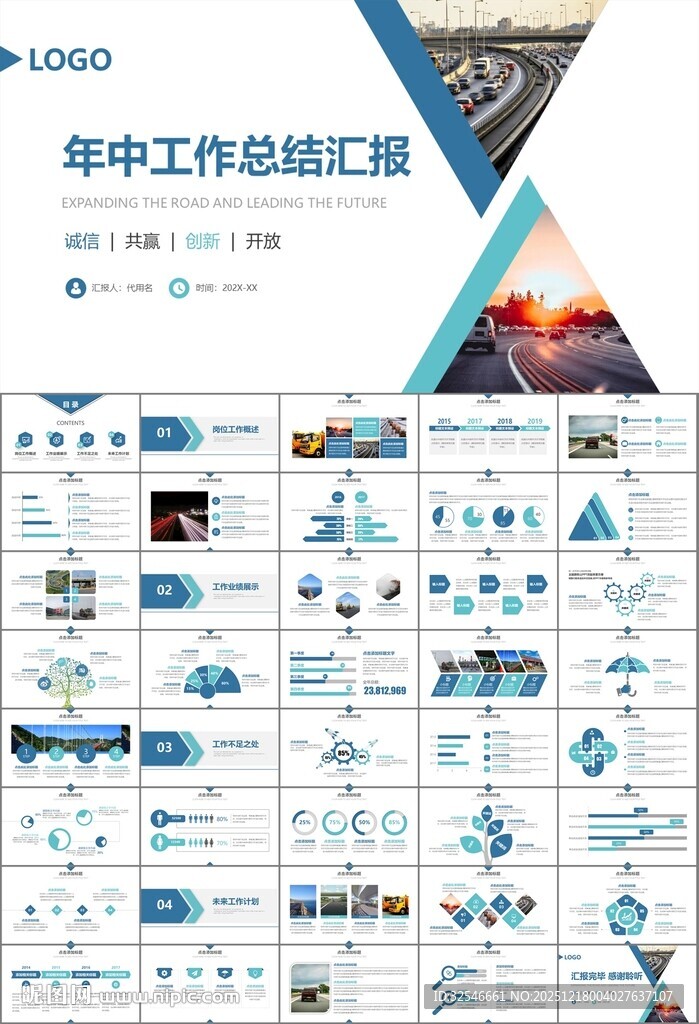 高速公路总结计划述职报告ppt