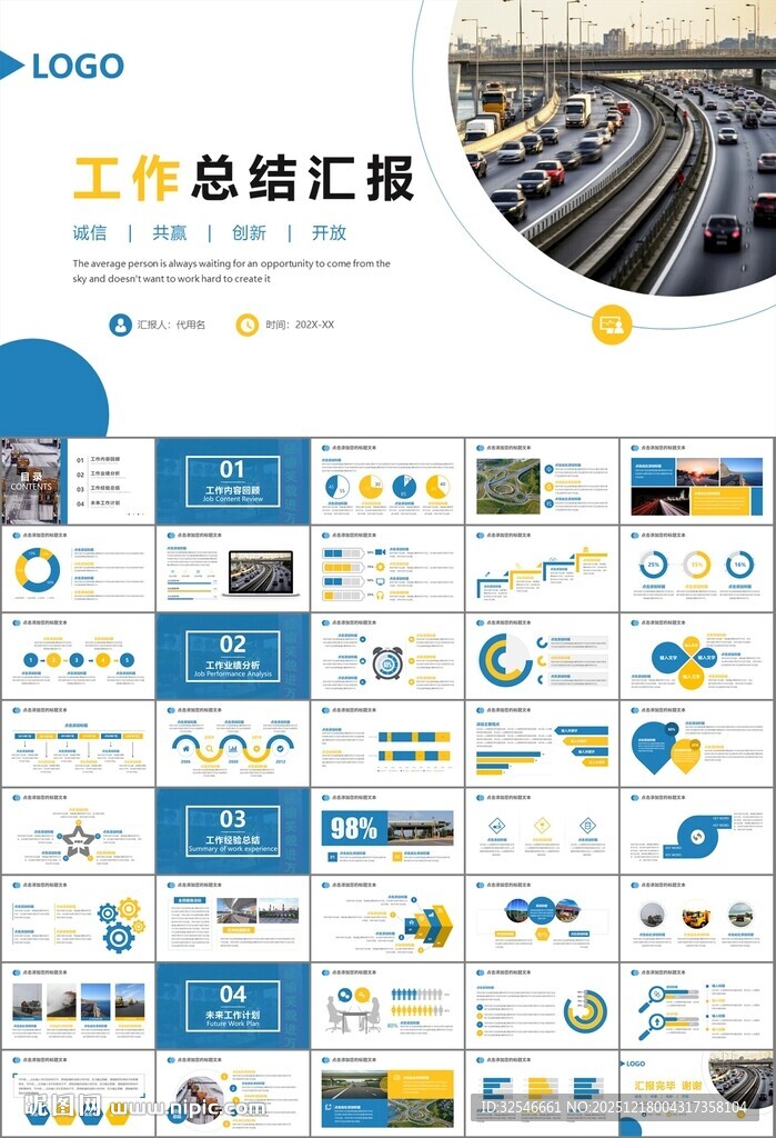 高速公路总结计划述职报告ppt