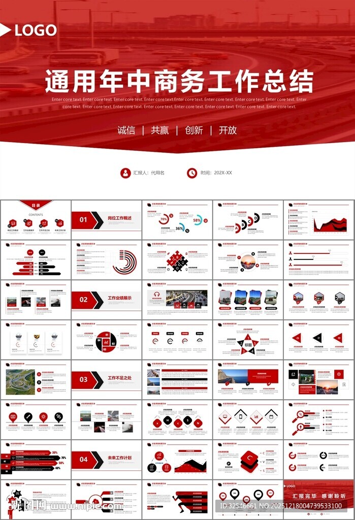 高速公路总结计划述职报告ppt