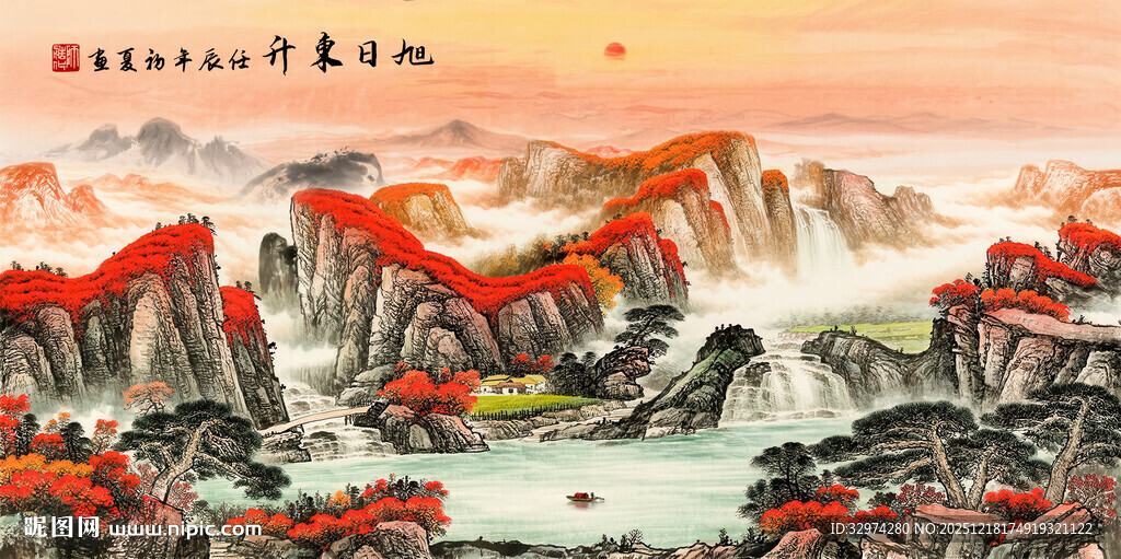 国画山水风景画