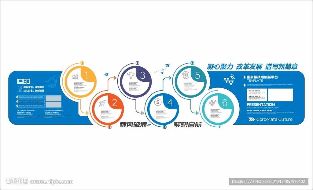 企业科技风文化墙企业简介