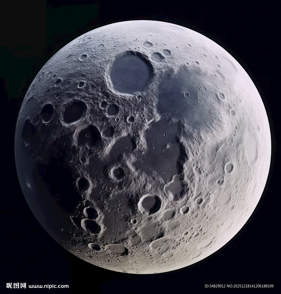 月球表面灯箱高清素材