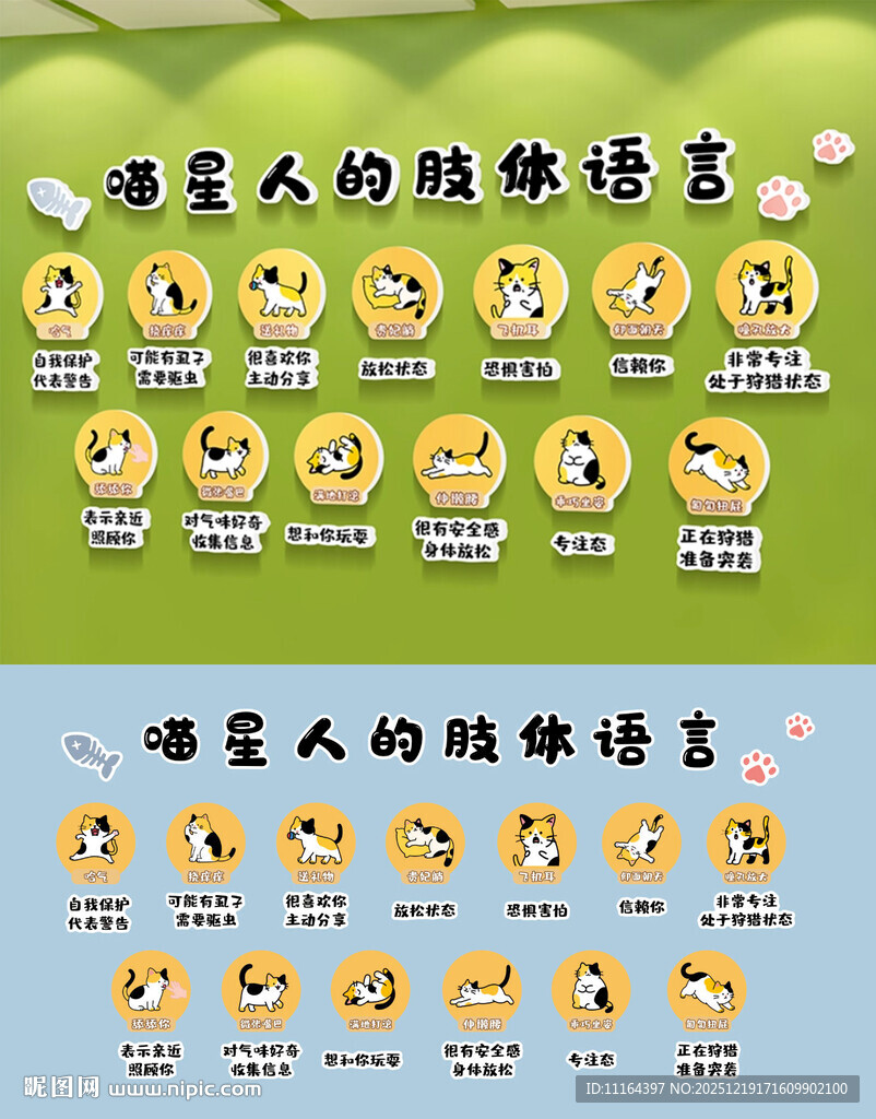 宠物肢体语言文化展板