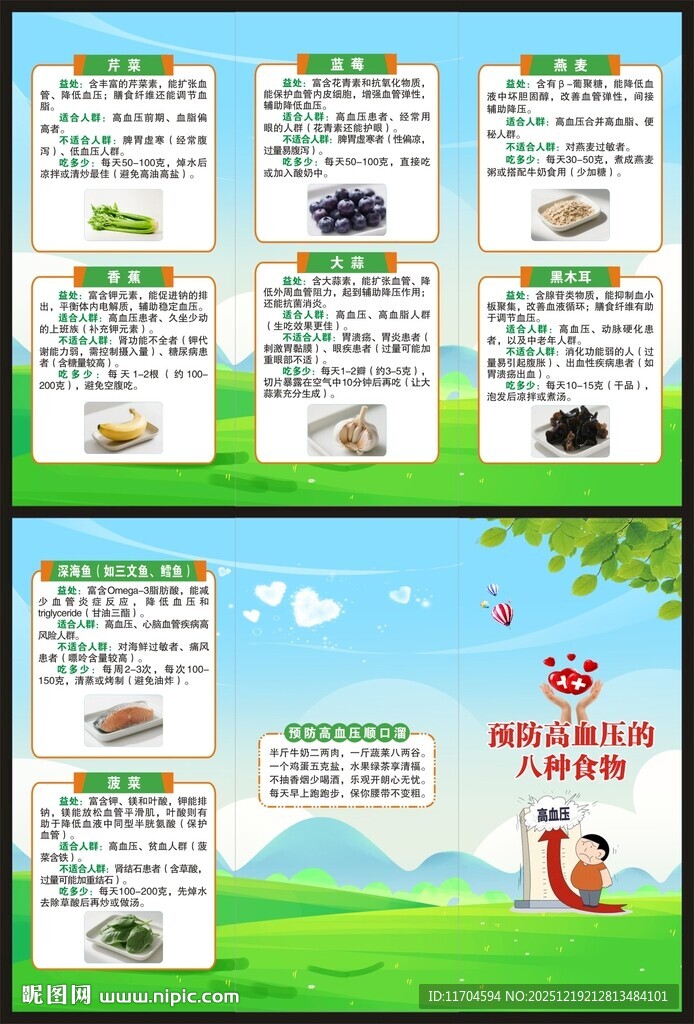 高血压日三折页