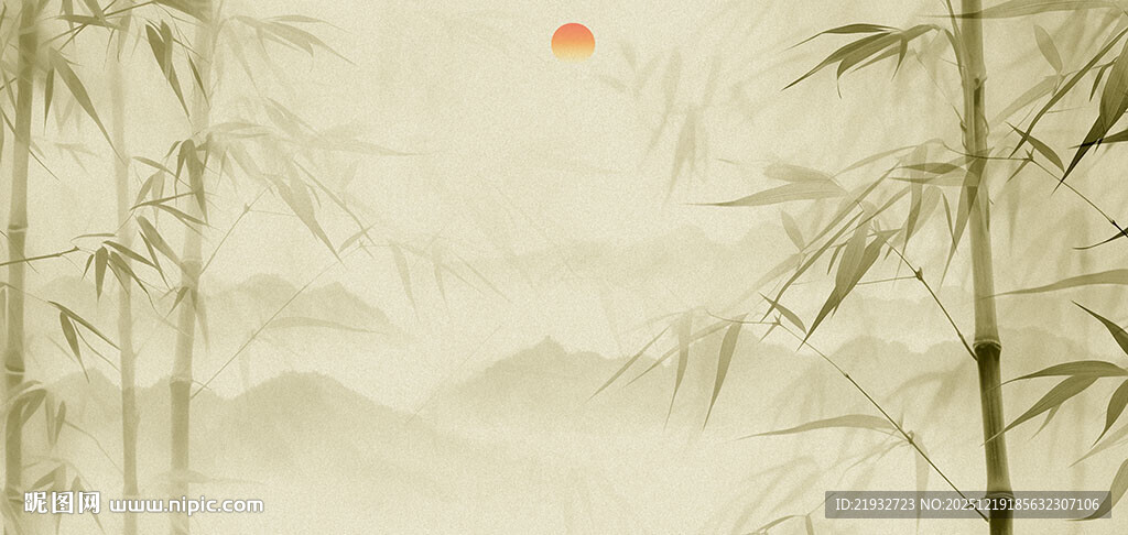 新中式竹子背景墙