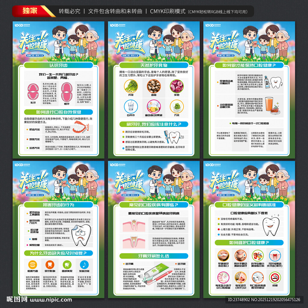 口腔健康知识海报