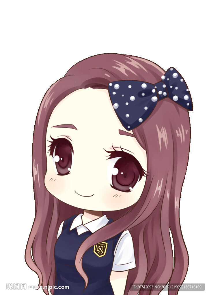 可爱双马尾动漫少女形象Q版