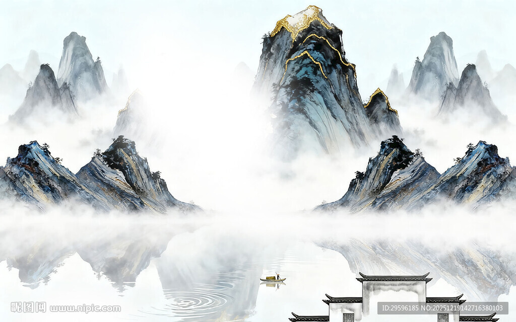 大气 爆款简约山水 TIF分层