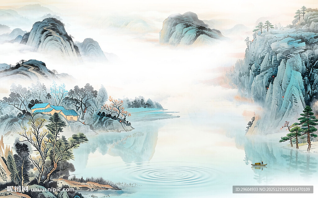 人气 新品意境山水 TIF分层