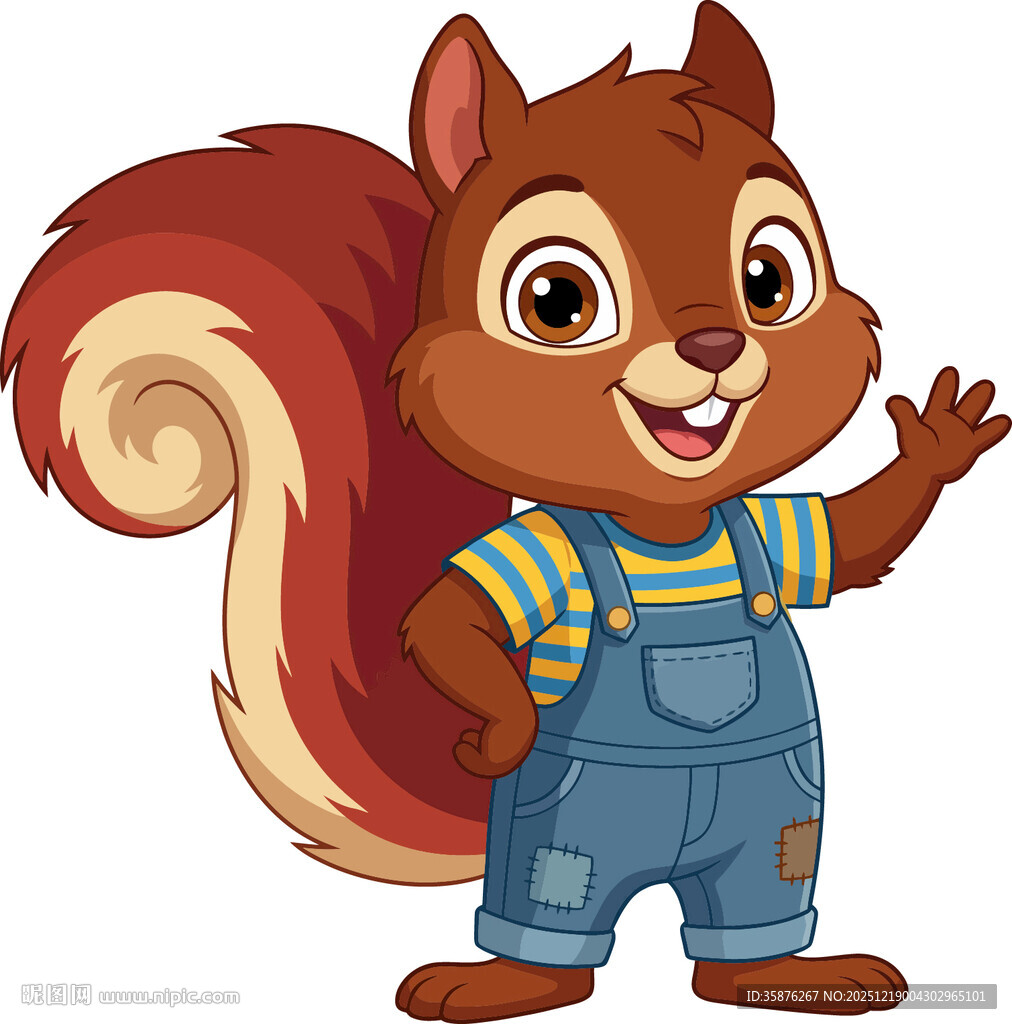 可爱松鼠卡通形象