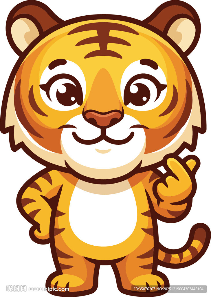 可爱卡通小老虎形象