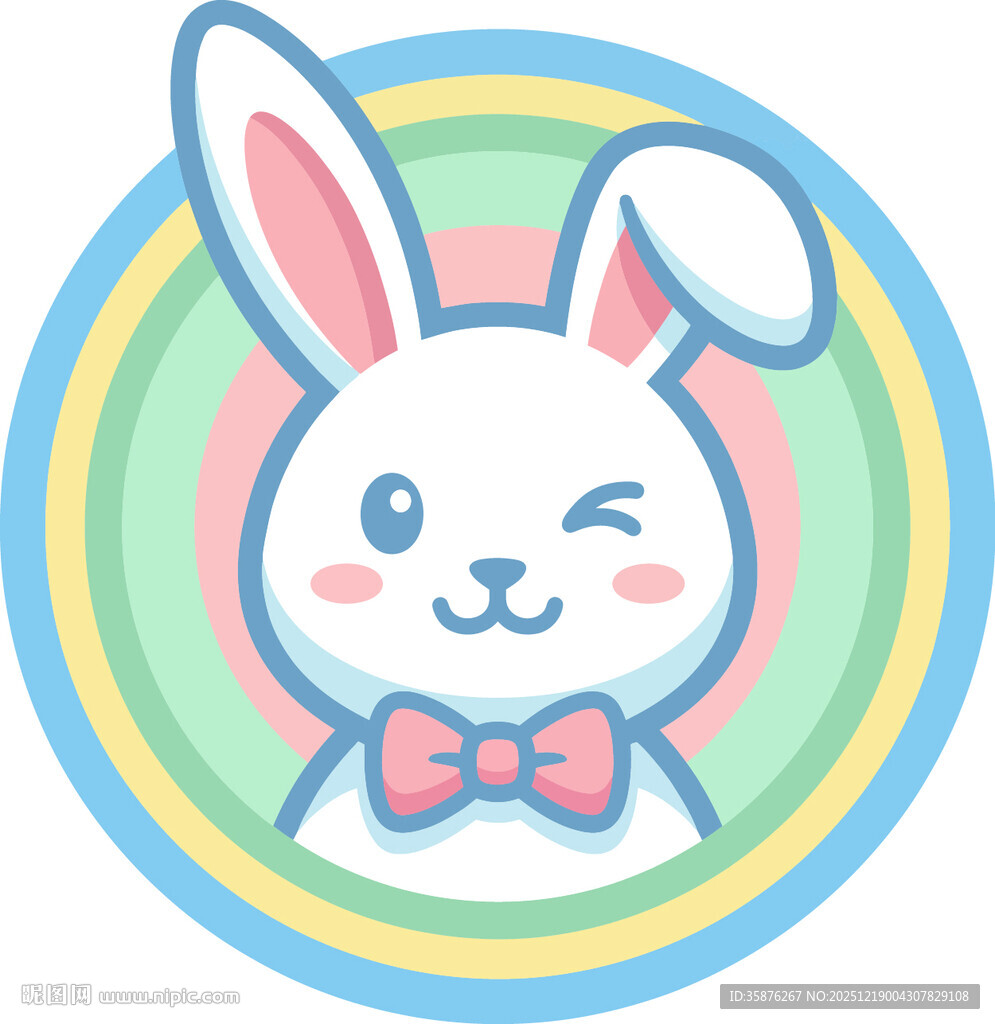 俏皮兔子卡通形象