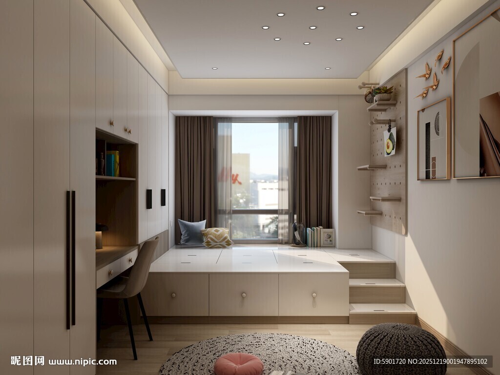 现代简约风卧室室内设计