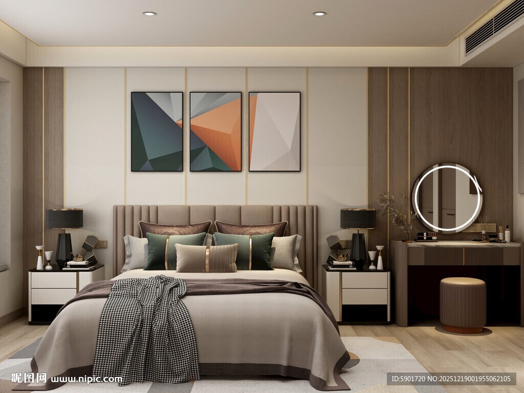 现代简约风温馨卧室空间