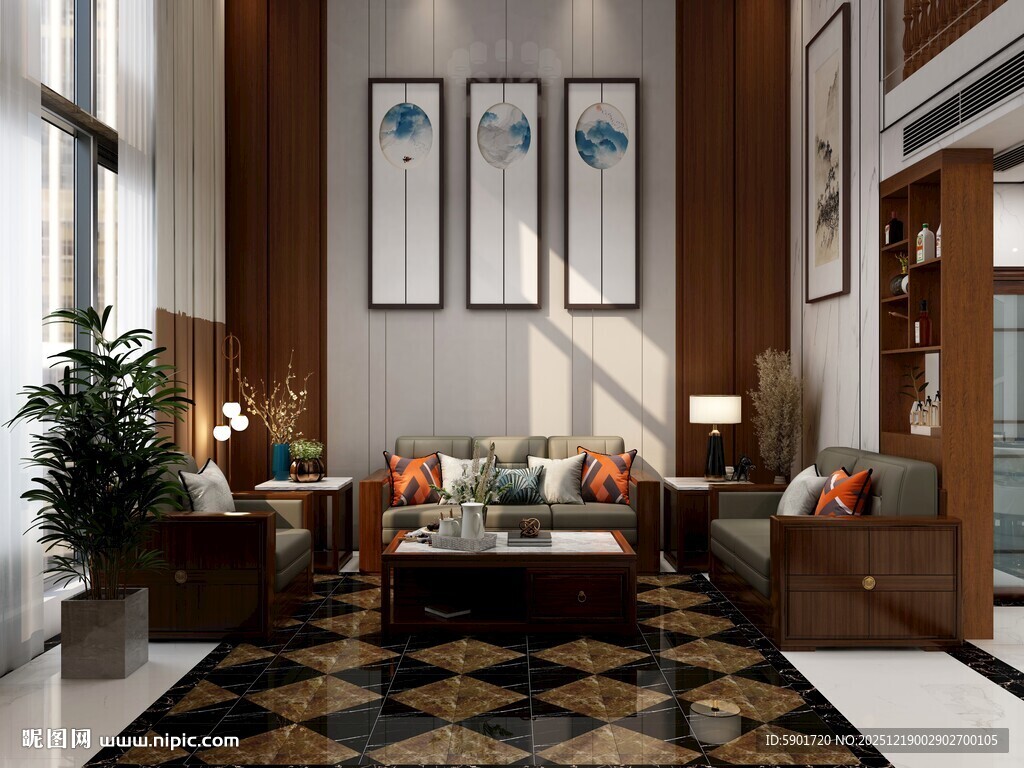 现代中式风格客厅空间