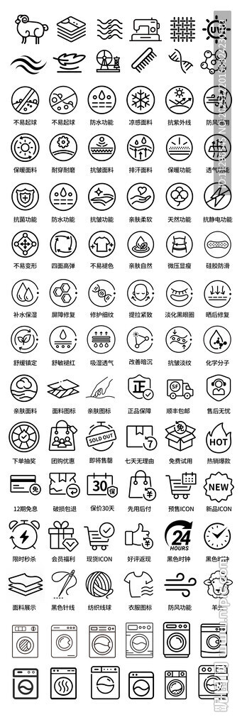 主图牛皮鲜功能图标大全通用