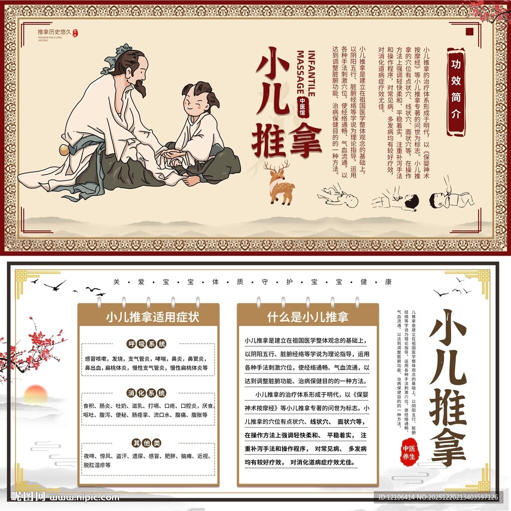 养生小儿推拿展板