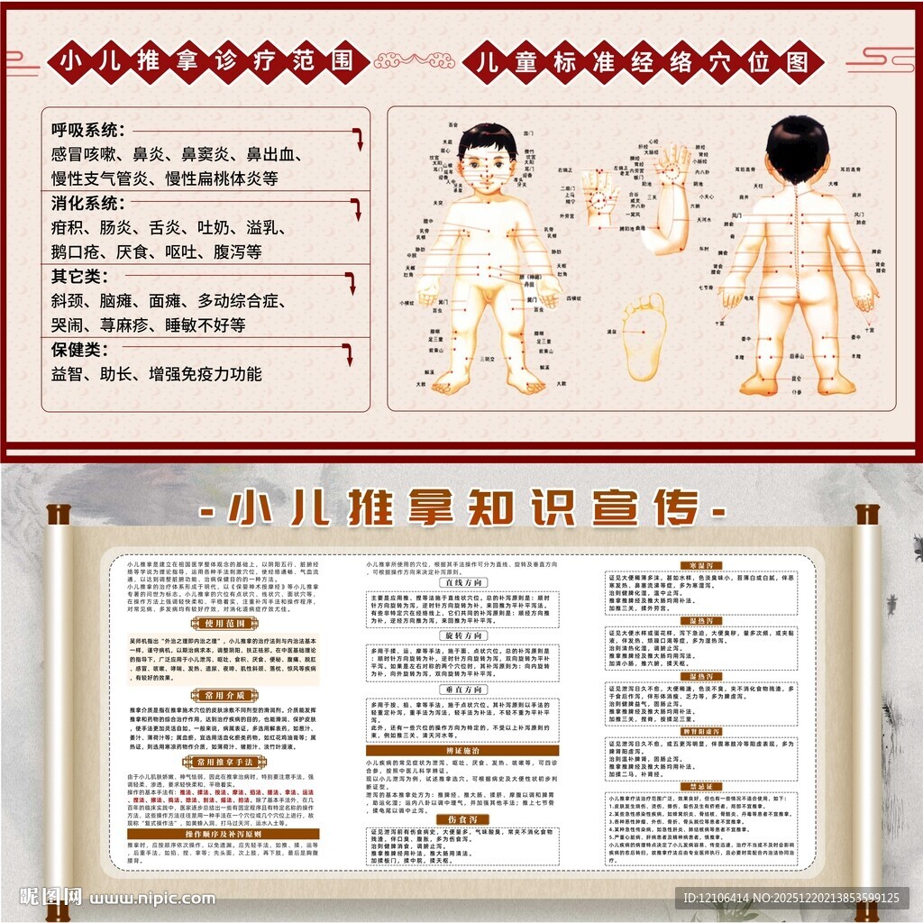 小儿推拿背景墙