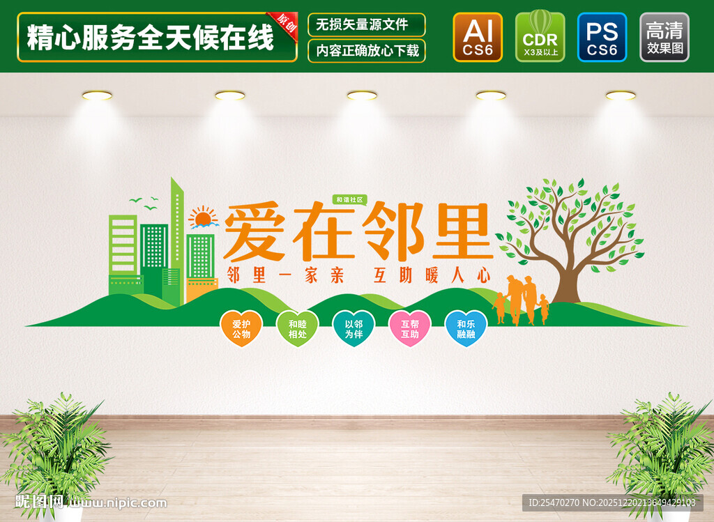 和谐社区文化墙