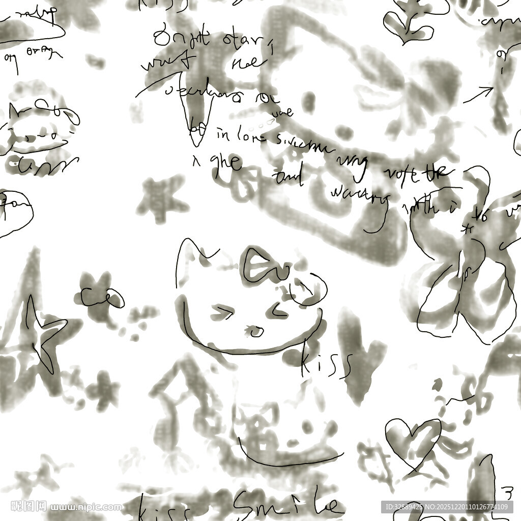 卡通涂鸦图案 可爱风设计