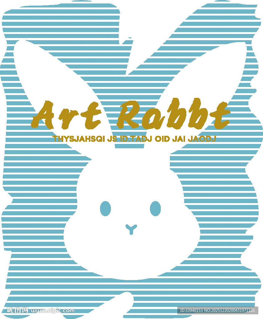 艺术兔子图案设计