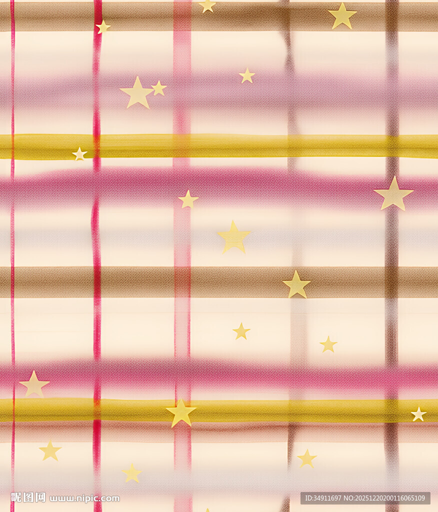 粉色条纹星星图案背景