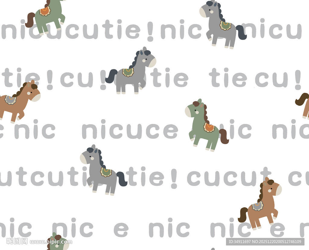 多彩卡通动物图案集合