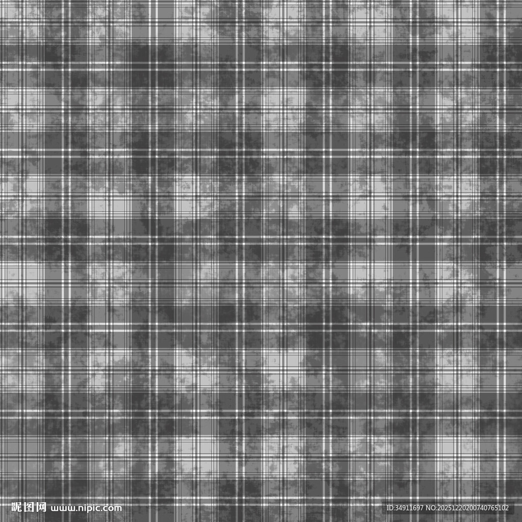 灰黑格纹布料纹理图案