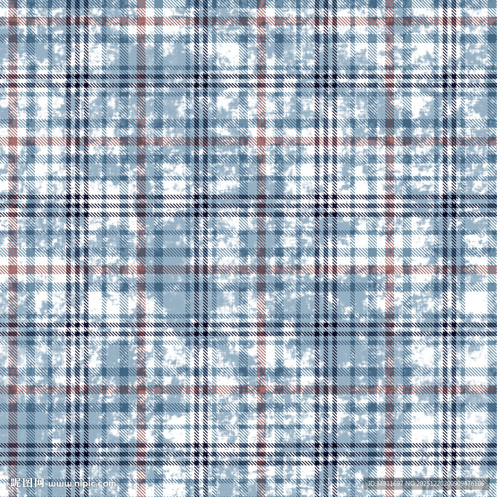 蓝白格纹布料纹理图案