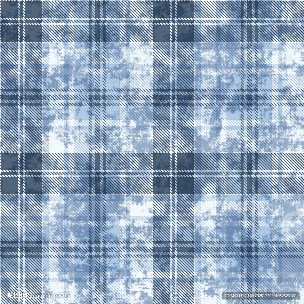 蓝白格纹复古纹理图案