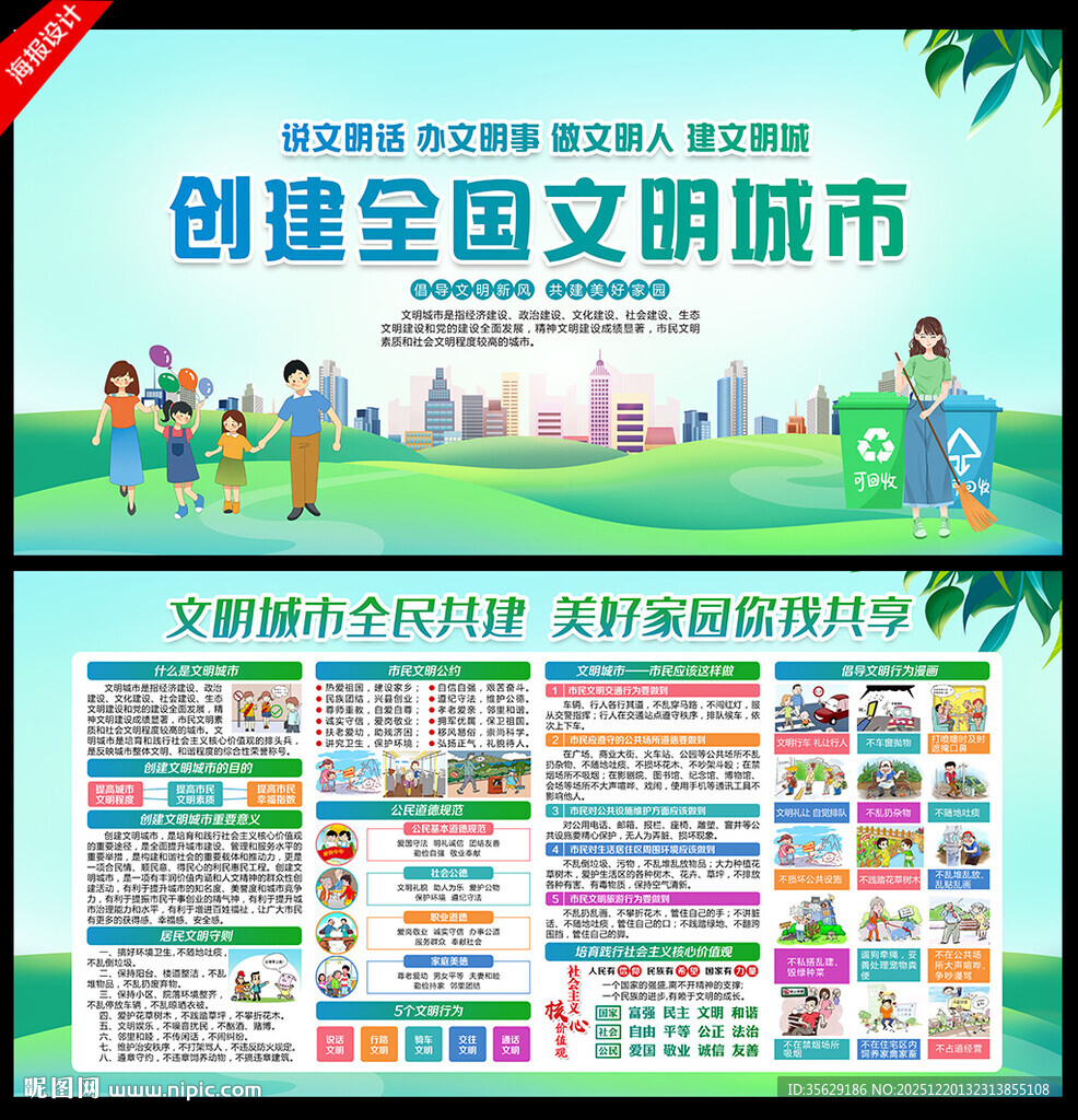 创文明城市宣传海报