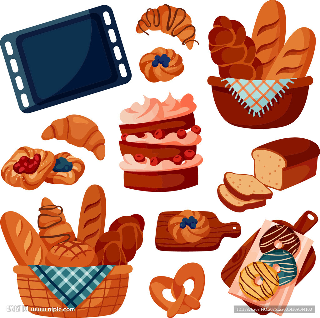 美味烘焙食品与电影元素