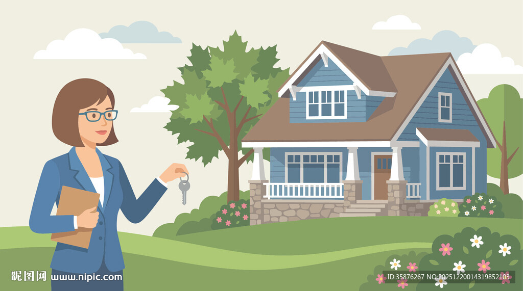 女士展示美丽家园