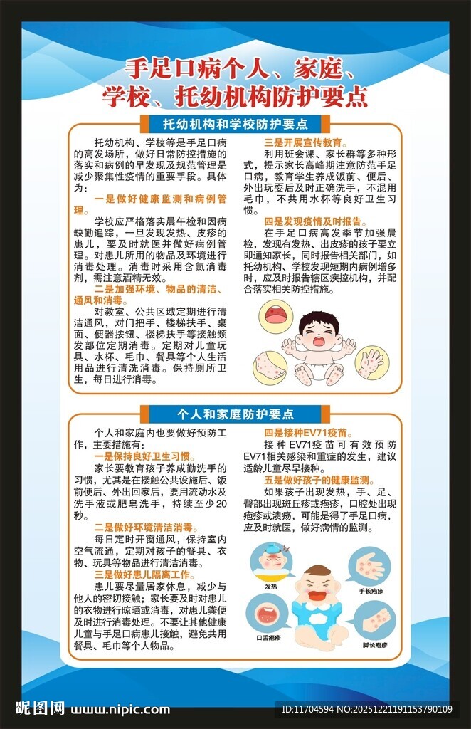 预防手足口病知识海报