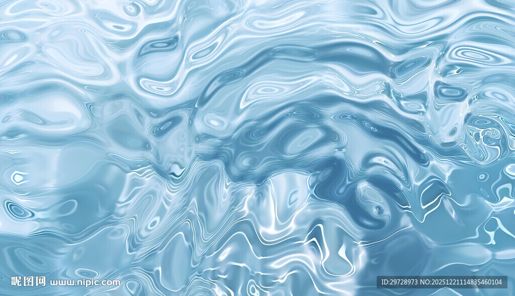 蓝色水波纹理背景图