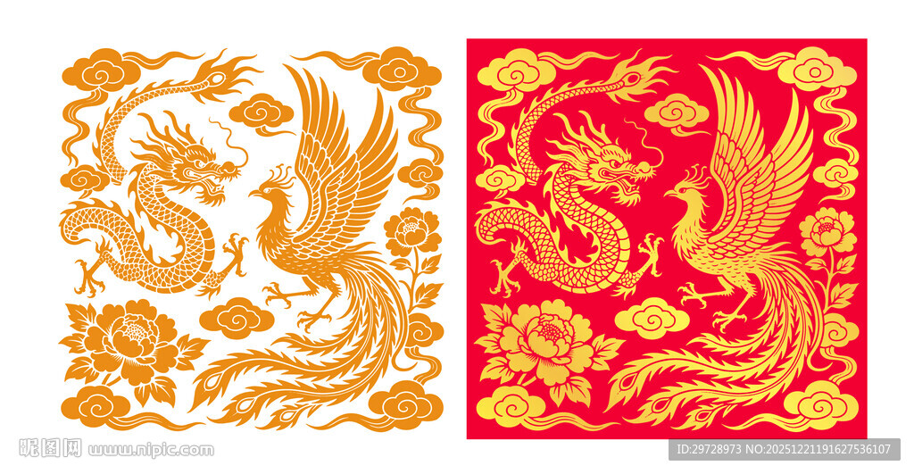 龙凤呈祥烫金版