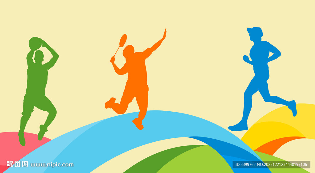 活力运动人物插画