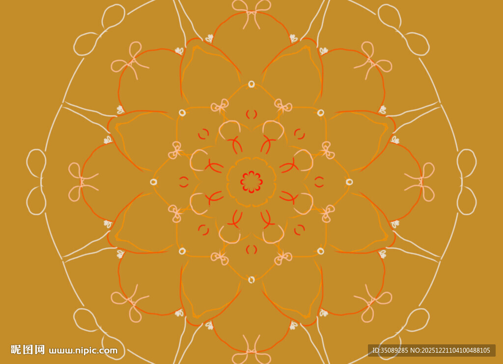 精美几何圆形花纹图案