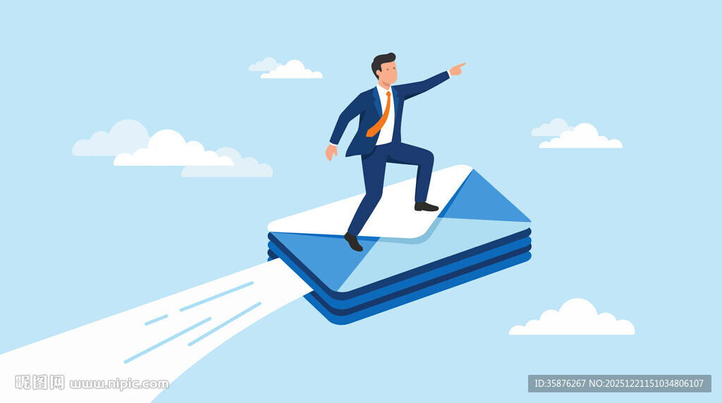 商务精英搭乘信息快车开