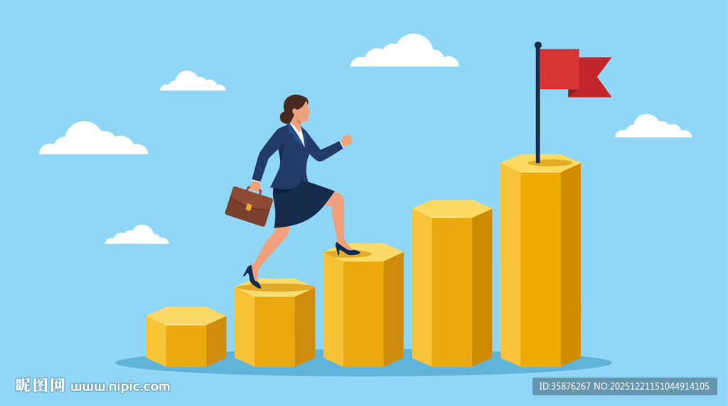 职场女性勇攀高峰与职业生涯步步