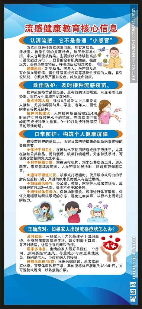 预防流感知识展架